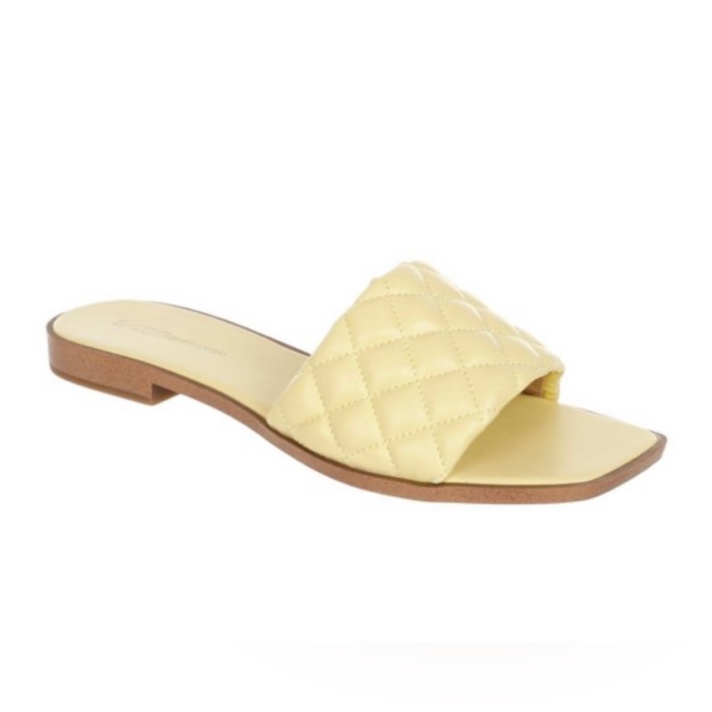 BCBGeneration Pale Yellow Laila Slide Sandals